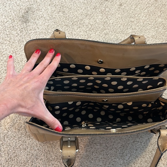 Kate Spade Large Patent Leather Satchel in “Camel” - Picture 6 of 16